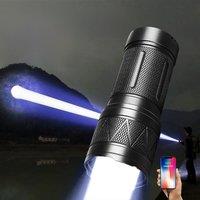 990000LM High Power White Laser Flashlight 2000m Rechargeable 6000mAh Torch Outdoor Light Camping