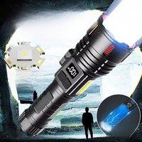 2025 Most Powerful Flashlight Super Bright Rechargeable Led Torch 10000000LM Long RangeTactical