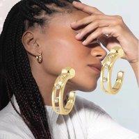 Car interior French original jewelry Type C movable crystal earrings Delicate fashion ladies wedding party accessories