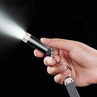 Flashlight Highlight Mini Key Chain Multifunction Led Warning Light Emergency Light Usb Tpye-C Rechargeable LongBattery Uv Light