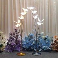 5PCs Butterflies Led Lights Standing Creative Acrylic butterfly with light Decor Wedding Party Stage Lamp