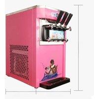 Stainless Steel Soft Ice Cream Maker Machine English Operating System Gelato Machine 3 Flavors Ice