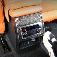 For Haval H9 2rd 2024 2025 GWM ABS Carbon Fiber Armrest Box Air Outlet Rear Anti-kick Cover Car Interior Accessory