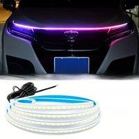 1pc Led Car Hood Lights Seqentuial Universal Headlight Strip Car Decorative Atmosphere Lamp DRL Auto Daytime Running Lights