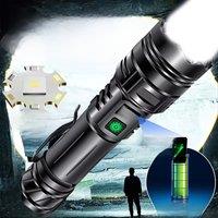 Powerful 1000000 High Lumen LED Flashlight Super Bright Rechargeable Portable Ultra Power USB C