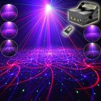 ESHINY MINI RGB Laser Projector with 2 Lenses 12 Patterns for Family Party Bar DJ Holiday Disco Xmas Dance Stage Lighting T157N6