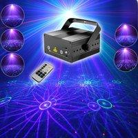 ESHINY MINI 2 Lens RGB Laser Projector with 12 Patterns for Family Party Bar DJ Holiday Disco Xmas Dance Stage Light Show N6T156