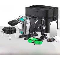 DEKO 12 Line 3D Green Laser Level, High Precision Auto Level, Horizontal and Vertical Crosshairs