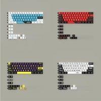Eva 01 02 Cherry Keycaps Bow Black White Pbt Material Key Caps For Mechanical Keyboard 78 Keys Set For Wooting Hi75 A68