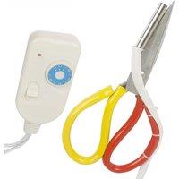 Electric Thermal Scissors Temperature-Regulated Trimming Scissors for Fabric - Ideal for Ribbons Zippers Nylon Ropes Labels