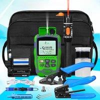 AUA-MC5 FTTH Fiber Optic Tool Kit with 3 in 1 Mini Optical Power Meter -50~+26dBm Visual Fault
