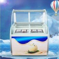 Refrigerated Ice Cream Display Cabinet Large Capacity Popsicle Showcase Ice Porridge Freezers Ice