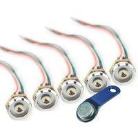 5Pcs/lot Zinc TM Card Tag Conductor iButton Probe Reader 4 lines LED light Key Sensor DS9092