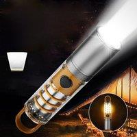 Outdoor Portable Flashlight Rechargeable Type-c Camping Work Flashlight Torch Tent Light Zoom Strong