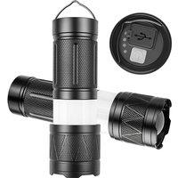 LED Handheld Flashlight Ultra-Bright 50000Lumens Rechargeable Battery Powerful Torch Zoomable Tactical Lantern Camping lights