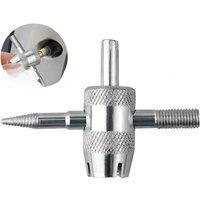 1Piece Silver Auto Tyre Valve Core Puller Repair Tools 4-in-1 Car Truck Tire Screwdriver Valve Stem Core Remover Installer Tool