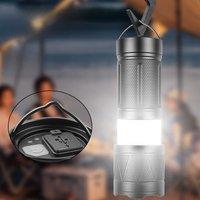 LED Handheld Flashlight Ultra-Bright 50000Lumens Rechargeable Battery Powerful Torch Zoomable