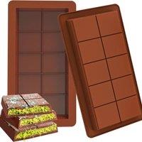 1/2pcs Chocolate Bar Molds Silicone Break Apart Wax Melt Mould Easy Release Rectangle Durable Non-Stick Mold Energy Soap Handmad