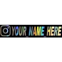 20cm Custom User Name Logo Car Stickers And Decals Personalized Motorcycle Helmet Sticker Label for WEBSITE Instagram Decal