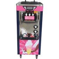 Soft Ice Cream Machine Fully Automatic Ice Cream Maker Stainless Steel 3 Flavors 220V