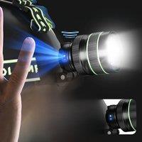 Powerful Super 60W Spotlight Headlight Sensing Head Lamp Type-C Apple lnput USB Output Power Display