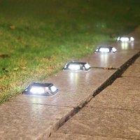 8LED Solar Driveway Light Outdoor Garden Ground Lights Waterproof LED Solar Wall Lamp Camping for Step Stair Pathway Walkway Dec
