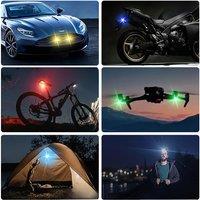 Flashing lights motorcycle warning car rear grille modification anti rear end collision navigation light universal