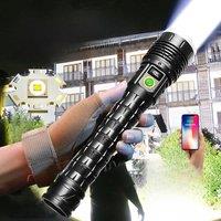 1000000LM Most Powerful LED Flashlight 10000mah High Power Torch Rechargeable 800W Spotlights