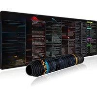 EXCO JavaScript Programing Mouse Pad Large Shortcuts Keyboard Mousepad Cheat Sheet Web Engineer Desk Mat Stitched Edge Non-Slip