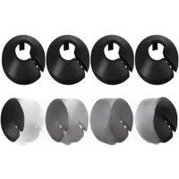 8 PCS Radiator Tube Coverr Triangle Valve Plastic Decorative Cover Round Snap Type Faucet Wall Water