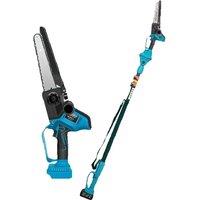8-Inch High-Power Brushless High-Altitude Lithium Chain Saw 2.5-Meter Telescope Pole Makita 18v 21v Connection Use 전기톱 Бензопила