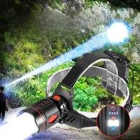 Most Powerful LED Headlamp Long Shot 4000 Meter Rechargeable Headlight 800W High Power Head