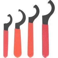 4pcs Coilover Spanner Wrench Set Heavy Duty Steel C Hook for Most Coil Overs Shocks Wrench Kit for Car CNC Machine Maintenance