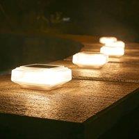 30LED Solar Outdoor Light, LED Fence Deck Column Cap Lamp Landscape Lighting for Camping Patio Posts Flat Surface Garden Decor