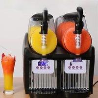 2 Jars Commercial Slushie Machine Slush Maker Frozen Drink Dispenser Ice-Cool Juice Smoothie Granita Vending Machine