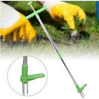 Garden Hand Weeder Tool, Queeucaer Dandelion Cutter with 1M Height Telescopic Handle, Three Jaw for Efficient Weed Removal