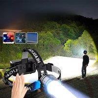 1000000LM High Lumens Powerful Headlamp Rechargeable Head Flashlight Led Light Fishing Camping