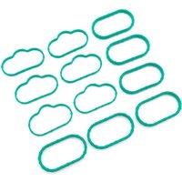 12X Engine Intake Manifold Gasket Set Upper & Lower For Jaguar S-TYPE XF XJ V6 3.0L X250 X350 X351