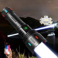 800W LED Powerful Flashlight Ultra Bright Spotlights Emergency Flashlights 600000LM High Power
