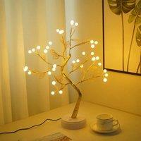 36/108LEDs Tabletop Tree Lamp, LED Atmosphere Night Lights, USB or AA Battery Lighting, for Camping Bedroom Holiday Party Decor