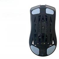 UnusualWaySports Mouse Skates Feet Pwnage Trinity CF Cambered Surface PTFE Anti Collapse Magic Ice Black Silver Fox