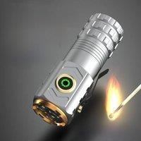 Portable Strong Light Flashlight Strong Magnetic Mini Multi-functional Rechargeable Torch Super