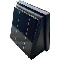 2.5W Black Plastic Solar Wall Fan Airduct Diameter ?100mm Ventilator Extractor 68CFM Brushless DC Motor for Shed