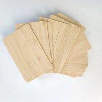 20PCS NFC Wood Cards Blank 13.56MHz Compatible with iOS/Android, 144 Bytes Memory RFID Tag for Smart
