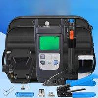 22pcs/set Rechargeable FTTH Fiber Optic Tool Kit with -70~+10dBm Optical Power Meter 15MW Visual