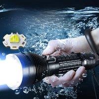 Brightest XHP70 Diving Flashlight Rechargeable Diving Torch Strong IP8 Waterproof Light Underwater