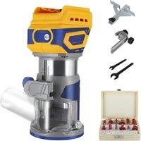 Cordless Compact Router Compatible with Dewalt 18V 20V Battery Brushless Palm Router Wood Trimmer Tool (Tool Only)