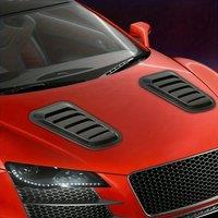 2PCS Car Universal Vent Side Vent Hood Air Outlet Decorative Vents Carbon Fiber False Vent Hood Vehicle Auto Decorative Sticker