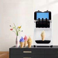 Soft Ice Cream Machine 3 Flavors Ice Cream Makers Sweet Cone Freezing Equipment Vending Machine