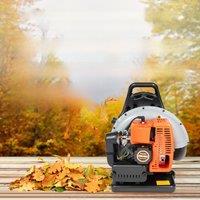Backpack Leaf Blower 63CC 2 Stroke Gas Powered Leaf Blowers with 1.8L Fuel Tank, Air Cooling